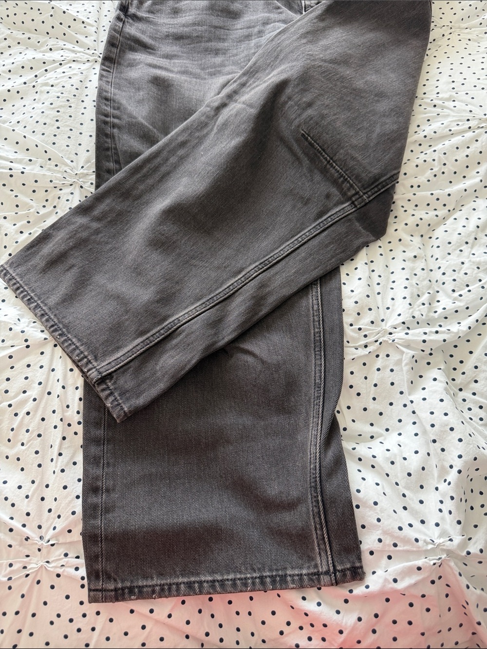 Madewell Black Washed Darted Barrel Leg Jeans - Picture 2 of 6